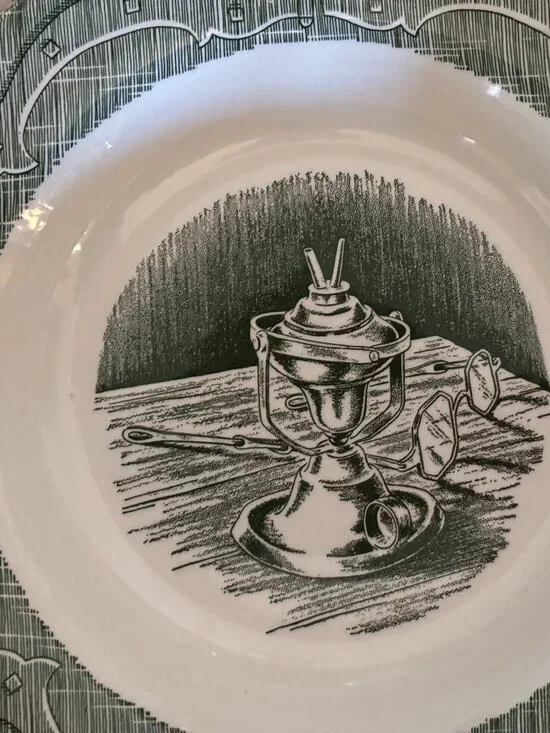 The Old Curiosity Shop 5 - Piece Green Dinner Dishes Vintage #1 - Picture 11 of 15